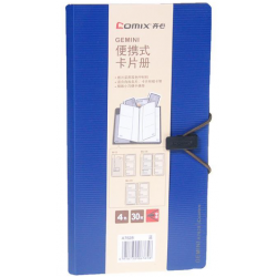 Comix θήκη για 30 κάρτες μπλε 12x22.5x13εκ.